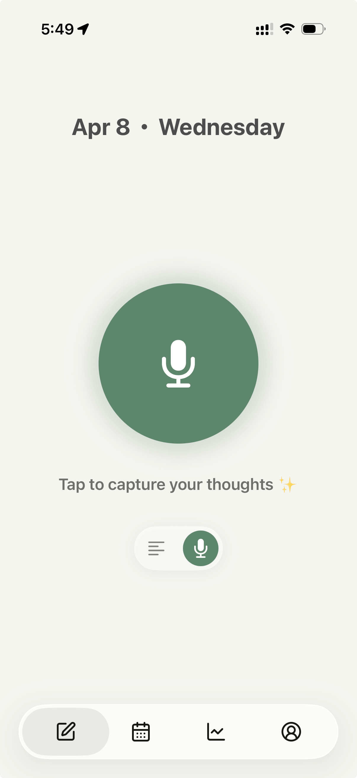 Melou voice journaling interface